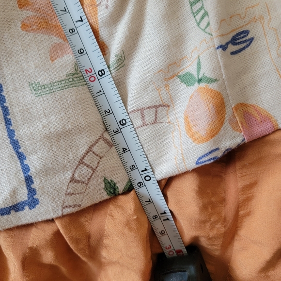 Abercrombie Linen-Blend Puff Sleeve Top Italian Summer Print - Picture 9 of 10